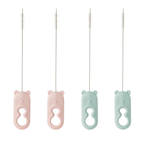 Chemimoso Straw Brushes Set of 4，Cleaner for Metal, Glass, Smoothie Straws & Stanley Bottles, Pipe Tube, Water Bottle, Stanley Tumbler with Straws