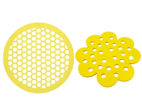 10pcs Bee Water Catcher Cups Tray Bee Drinking Station Bee Watering Feeder Honeycomb Beekeeping Setups Luring Insets Waterer | Yellow Flower - color: Yellow Flower