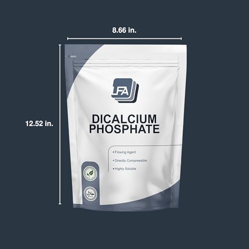 Dicalcium Phosphate Dihydrate DCPD Powder - 1 kg (2.2 lb) - Tablet & Capsule Flowing Agent - Food Anti-Caking Agent & Supplement Filler - size: 35.2 Ounce (Pack of 1)