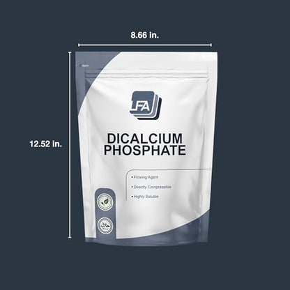 Dicalcium Phosphate Dihydrate DCPD Powder - 1 kg (2.2 lb) - Tablet & Capsule Flowing Agent - Food Anti-Caking Agent & Supplement Filler - size: 35.2 Ounce (Pack of 1)