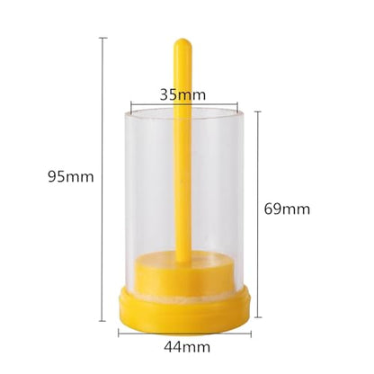 10Pc Queen Bee Marker Bottle Beekeeping Feeding Wooden Stick Sponge Catcher Identification Tool | Light Grey - color: Light Grey