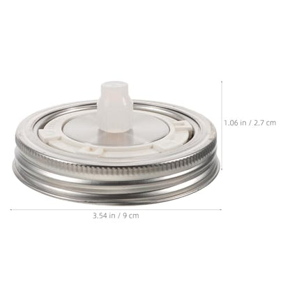 Fermenting Lids, Waterless Airlock Fermentation Tops - 3.54" Wide Mouth Mason Jar Lid Fermenter Caps for Pickles, Kimchi, and Fermented Food