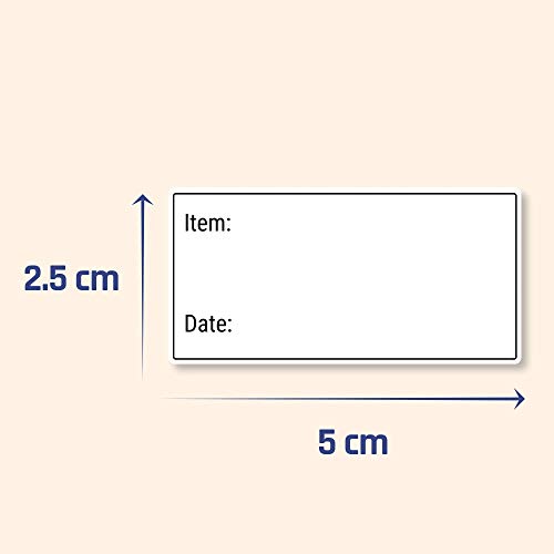 1500 Pack, 2" x 1", Removable Food Storage Freezer Date Labels Stickers - size: 1500 Pack