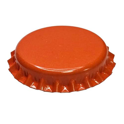 FastRack 144 Oxygen Absorbing Beer Bottle Caps | 26mm Pry-Off Orange Standard Homebrew Bottle Tops for Glass Bottles | PVC-Free Crown Caps for Beer Bottling