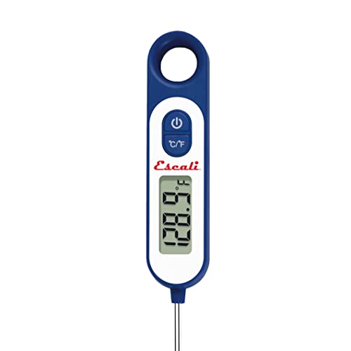 Escali Long Stem Digital Thermometer for Meat, Frying, Cooking, Candy and Kitchen Use, Extra Long 5.6-Inch Probe, Blue - color: Digital Blue, size: One Size