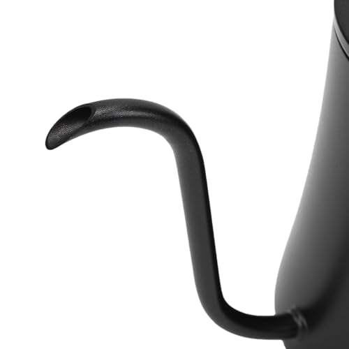 Gooseneck Pour Over Coffee Kettle with Thermometer, 500ml Stainless Steel Water Boiler for Precise Brewing, Tea & Hot Chocolate, Black