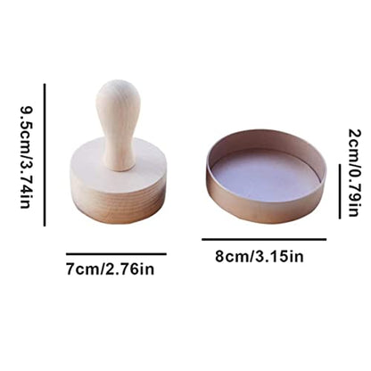Wood Tart Tamper Tart Press Tool Wood Egg Tart Pusher DIY Baking Dough Press Pastry Tamper Wooden Tart Mould, Assorted Color