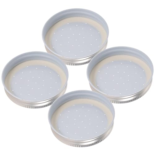 LIOOBO Front Entrance Bee Feeder Lid: Perforated Lids for Bee Hive Entrance Feeder, Bees Water or Sugar Syrup Jar Lids