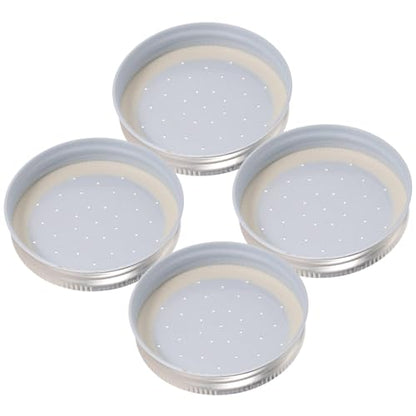 LIOOBO Front Entrance Bee Feeder Lid: Perforated Lids for Bee Hive Entrance Feeder, Bees Water or Sugar Syrup Jar Lids
