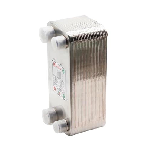Heat Exchanger, 24 Plates Heat Exchanr Beer Wort Chiller Cooler SUS 304 Stainless Steel for Homebrew Beer for Floor Heating, Water Heating, Snow Melting(Same Side) - size: Same Side