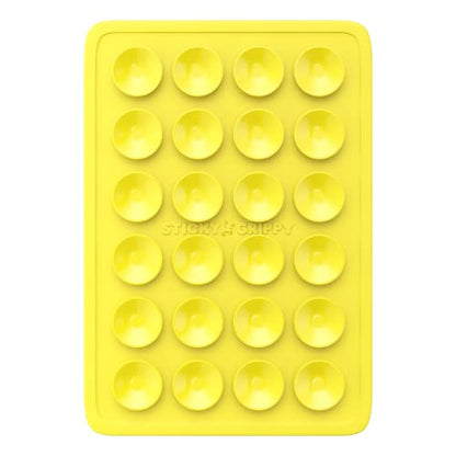 StickyGrippy Suction Phone Case Mount, Sillicon Adhesive Phone Accessory for iPhone and Android, Hands-Free Strong Grip Mirror Shower Phone Holder, Tiktok Videos and Selfies (Yellow) - color: Yellow
