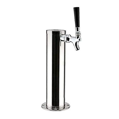 3" Draft Beer Tower Faucet Dispenser 1 Tap, Stainless Steel Beer Tap Chrome GDAE10 Taps Keg Faucets Durable Beer Line Assemble Accessory for Home Brewing Bar