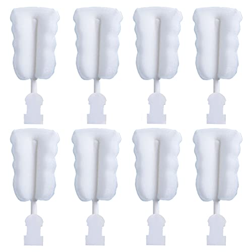 Bottle Brush Sponge Replacement Heads 8 Pack Durable Soft Sponge Brush Heads Environmental Protection Cup Cleaning Refill Heads Without Handle (Brush Heads 8PCS) - color: Brush Head 8pcs
