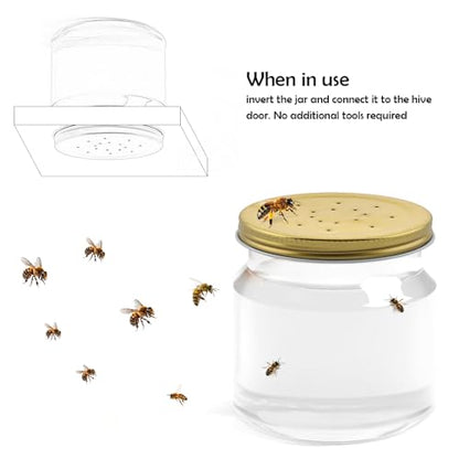 10 Pcs 2.87" Bee Entrance Feeder, Metal Bee Feeders Entrance Beehive Lid for Beekeeping Supplies Tools, Beehive Water Equipment
