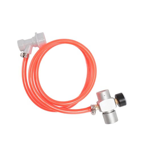 Mini Regulator, Automatic Stainless Steel Coffee Soda CO2 Pressure Regulator with 1M Red Hose for Homebrew