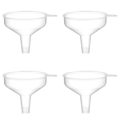 Small Funnel 4 Pack Food Grade Funnel Easily Transfer Liquids Granules Powders Funnels for Kitchen use Filling Bottles Water Bottle Funnel Lotion Essential Oils