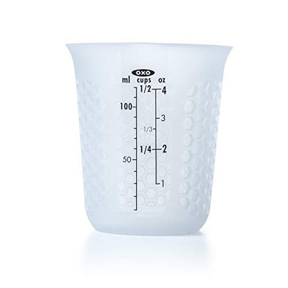 OXO GG MINI SQUEEZE & POUR SILICONE MEASURING CUP - size: Mini, style: Cup