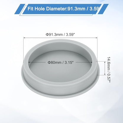 uxcell Silicone Rubber Plug, High Temp Round Hole Plug Waterproof Rubber Stopper Pipe End Caps Fit 91.3mm/3.59" Hole for Coating, Painting, Fence, Pipe Post - size: 91.3mm/3.59"