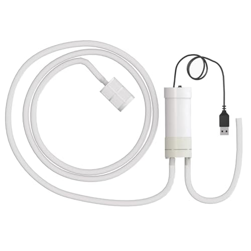 Electric Wine Siphon Pump, Portable Beer Transfer Pump, USB Food Grade Auto Siphon Self Priming Pump for Bottling Home Brew Wine,Beer,Mead,Water Beverages and Kombucha Low Noise, 2LPM No Mess Leak - color: White