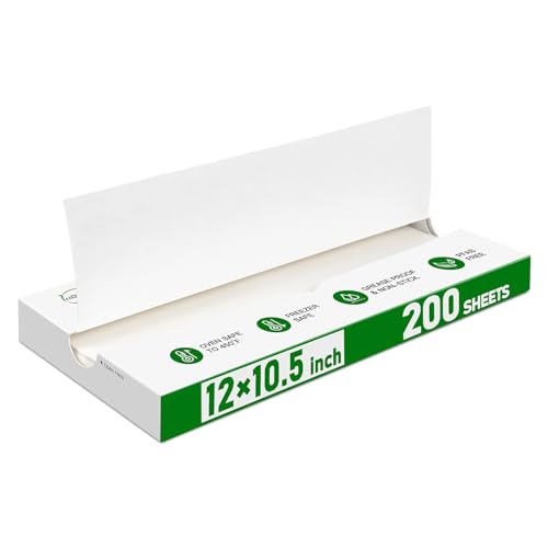 EcoDispose Precut POP UP Deli Paper Sheet Pack of 200, Interfolded Heavy Paper for Food Wrap and Serving (12" x 10-1/2", White） - color: White, size: 12“x10.5”inch