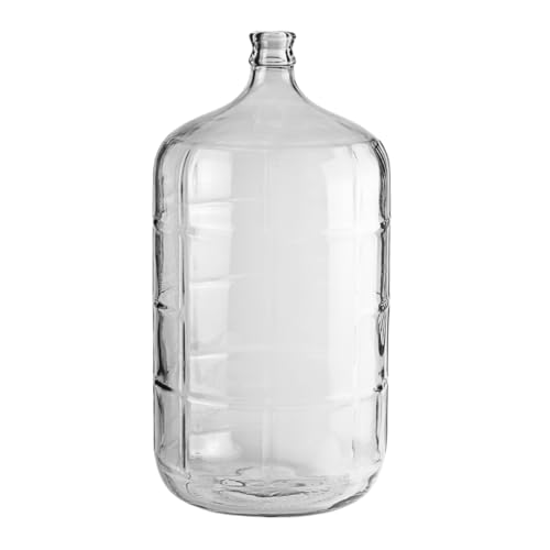 FastRack 6 Gallon Glass Carboy | Clear Fermenter for Wine & Beer | Italian Glass Carboy for Home Brewing, Fermentation Jar & Storage | Durable Wine Carboy & Fermenting Jug | #7 Stopper NOT Included