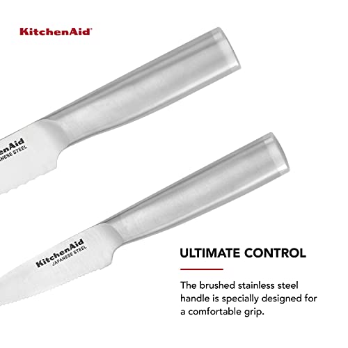 KitchenAid Gourmet Utility and Paring Knife Set Set with Blade Covers, 2-Piece, Stainless Steel - style: Utility and Paring Knife Set Set