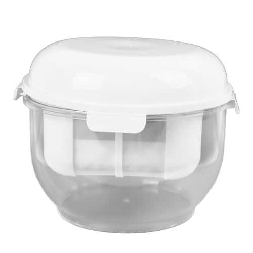 Greek Yogurt Maker with Ultra Fine Mesh Stainless Steel Strainer Basket, Creamy Plain Greek Yogurt Strainer for Homemade Yogurt, Dips, Desserts