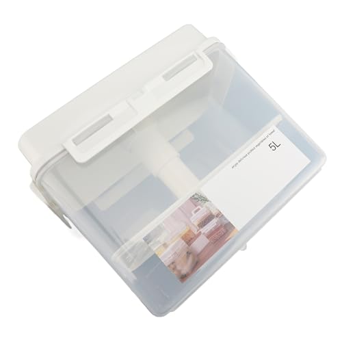 Estink 5L Fermentation Storage Container, PP Pickle Container with Lid, Elastic Platen Airtight Seal 4 Side Locks Portable Handle for Kimchi Pickles Food Storage