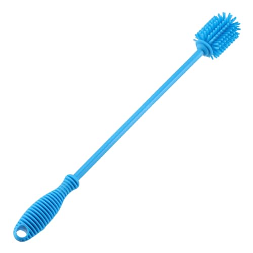 Silicone Bottle Cleaning Brush with Long Handle, BPA Free 12.5" Water Bottle Cleaner for Baby Bottles, Hydro Flask, Sports Bottle, Vase, Glassware, Perfect for Smaller Diameter Bottle Openings