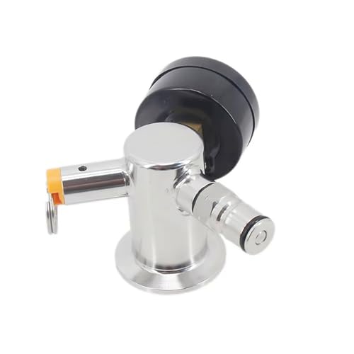 1pcs 1.5" Tri Clamp Gas Manifold for Conical Fermenters - SS304 with Pressure Gauge & Relief Valve for Homebrewing(35 PSI PRV) - size: 35 PSI PRV
