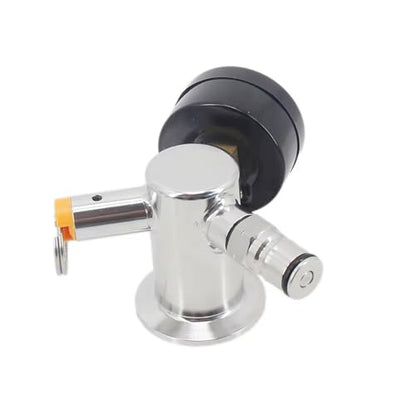 1pcs 1.5" Tri Clamp Gas Manifold for Conical Fermenters - SS304 with Pressure Gauge & Relief Valve for Homebrewing(35 PSI PRV) - size: 35 PSI PRV