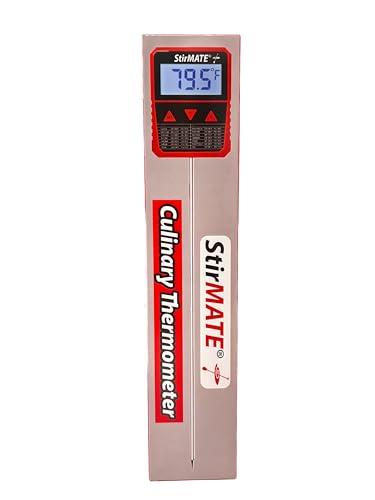 StirMATE Culinary Thermometer – Digital Candy & Deep Fry Stainless Probe with Pot Clip and StirMATE Adapter