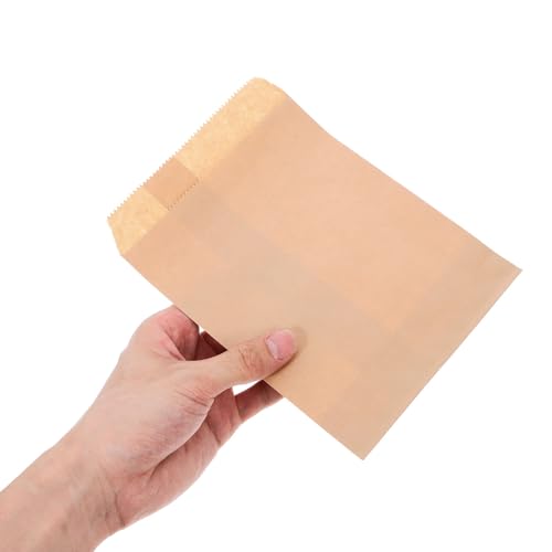 VALICLUD 100pcs Disposable Paper Food Storage Bags Grease Resistant and Suitable for Holding Hot Food, Portable Snack Pouches for Hot Dogs and Cheese Sticks at Snack Bars or Cafés