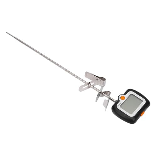Generic Digital Candy Thermometer, Large LCD Screen Food Thermometer with Pot and 25cm Stainless Steel Probe, for Cooking Jam Chocolate Candy Making BBQ Coffee (KT Black English with Clip Sleeve)