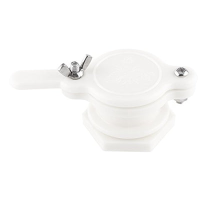 1PCS Honey Tap Gate Valve, Plastic Beekeeping Extractor Bottling Tool, Honey Valve for Beekeeper Equipment (White) - color: White
