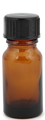 Vivaplex, 24, Amber, 10 ml (1/3 oz) Glass Bottles, with Lids