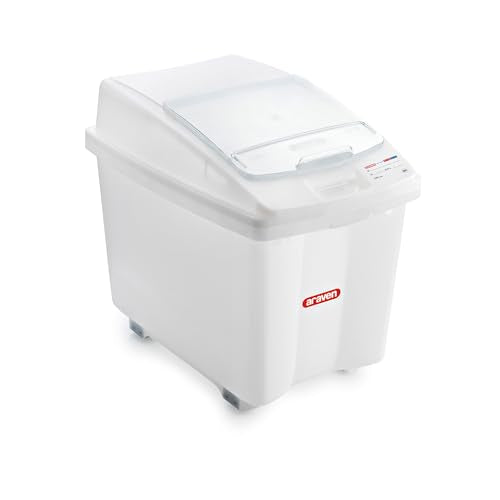 Araven Ingredient Bin, Storage Container for Large Quantity Ingredients, Use in Commercial or Home Kitchen, 26 Gallons, 1 Count, White