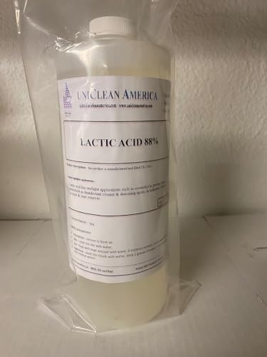 high Purity food grade Lactic Acid 88% - for industrial, cosmetics & household use - Made in Texas USA (16 fl oz)