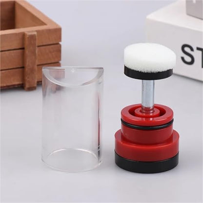 4pcs One-Handed Plastic Bee Marker Tube Catcher Cage with Plunger Plush Queen Marking Bottle with Sponge for Beekeeper Equipment