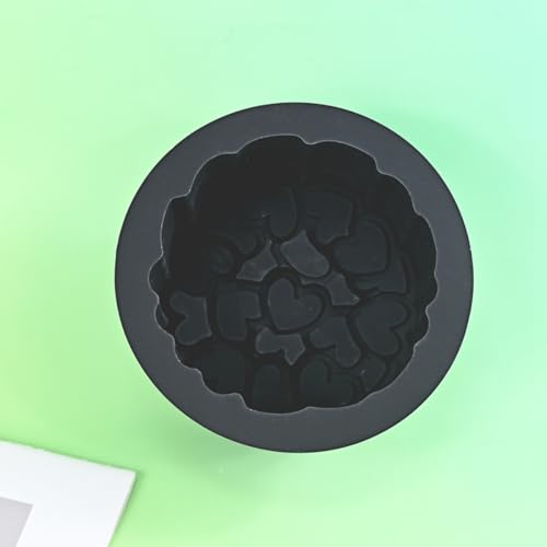 Silicone Mold, 3D Love Heart Pattern Cylinder Baking Mould for Mousse Cake, Fondant, Soap, Ice Cream, Chocolate, Candy, Non-Stick Easy Release BPA Free Food Grade Silicone Molds (B_ Love Heart) - size: B_ Love Heart