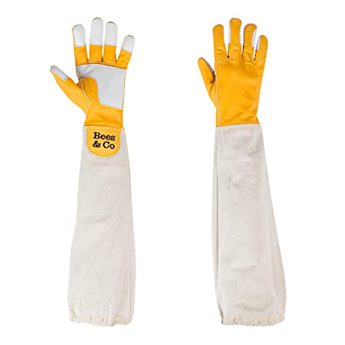 Bees & Co V57 Goatskin Beekeeper Gloves with Extended Sleeves - size: XX-Large