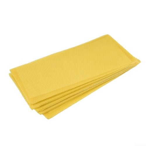 Plastic Bee Hive Foundation with Natural Beeswax Coating 10 Pack - No Reinforcement Needed for Deep Frames 8.26x16.65