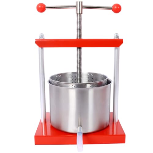 Cheese Press, Manual Fruit & Wine Press, Stainless Steel Food Press Machine for Juice, Olive Oil & Herb Extraction, 2026 Upgrade for Home & Kitchen (0.8 Gallon) - size: 0.8 Gallon