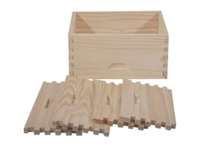 10 Frame Medium Super Bee Hive Box, 10 Frame Bee Hive Box, LANGSTROTH Beehive Medium Box , ( unassembled)