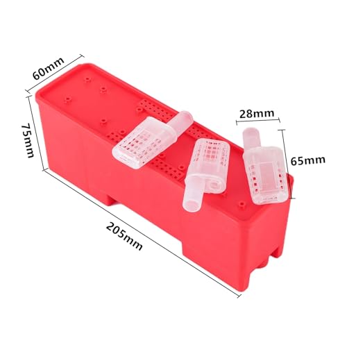Queen Bee Cage 2 Sets Queen Bee Transport Box Bee Shipping Container with Queen Cage Rearing Tool Queen Cell Plastic Incubator Beekeeping Supplies for Beekeeping Supplies