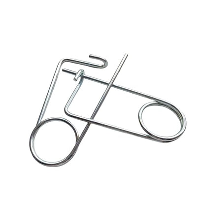 Steel Brooch Shape Open Safety pin Spring pin, Quick Lock line Lock pin Locking Fasteners for Farm Lawn Garden Hooks (0.12x1.57 in(3x40 mm)-8Pcs) - size: 0.12x1.57 in(3x40 mm)-8Pcs