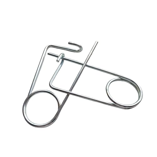 Steel Brooch Shape Open Safety pin Spring pin, Quick Lock line Lock pin Locking Fasteners for Farm Lawn Garden Hooks (0.08x1.69 in(2x43 mm)-8Pcs) - size: 0.08x1.69 in(2x43 mm)-8Pcs