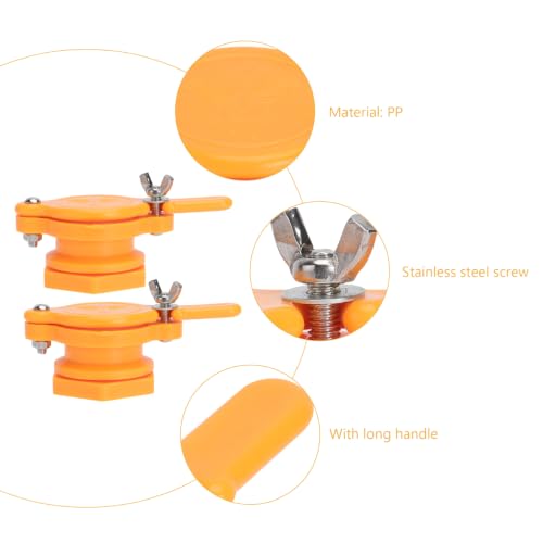 2 Pcs Honey Gate Valve for Bucket Beekeeping Equipment Tap with Pp Material Honey Extractor Valve for Apiary Supplies