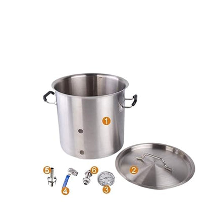 30L/40L/60L Stainless Steel Sealed Barrel Beer Brew Kettle with Thermometer Ball Valve Handmade Beer Kit Home Brewing Equipment(60L)