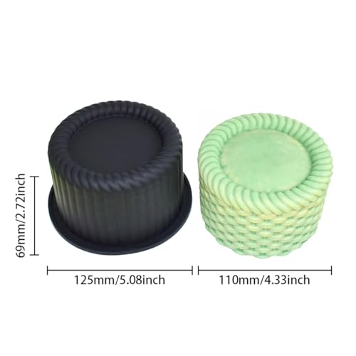 Silicone Mold, Basket-Shaped Baking Molds for Mousse Cake, Chocolate, Jelly, Candy, Wax, Candle Making, Non-Stick Food Grade Silicone Mould (G_ Flower Basket) - size: G_ Flower Basket